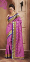 Indian Vintage Floral Designer Saree Salwar Purple