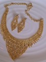 Indian 14ct Gold Platted Necklace Set Earrings Squ