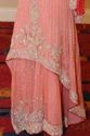 Pakistan Designer Peach Bridal Gown Lehanga Red Co