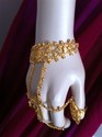 14K Gold Platted Bracelets Handwear Punja Ring Sal