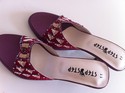 STEP House Designer Sandals with Maroon Stones Zar