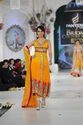 Pakistani Designer Dip Dyed Amber Orange Red Chiff