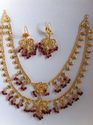 Indian 14ct Gold Platted Necklace Set Earrings Mar