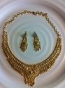 Indian 14ct Gold Platted Necklace Set Earrings Squ