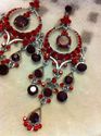 Pakisani Designer Long Earrings Zarqonia Maroon St