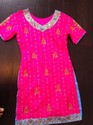 Pakistan Designer Pure Silk Lehanga Ferozi Pink Go