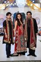 Pakistan Designer Chiffon Cadmium Red Black Appliq