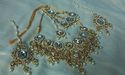 Indian Gold Platted Necklace Set Earrings White St