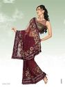 Bollywood Indian Brown Embroided and Sequins Saree