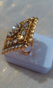 Indian Golden Pearl Stone Bridal Zarqonia Ring Cov