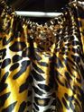 Pakistani Designer Animal Print Silk Top Brooch Fr