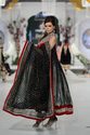 Pakistan Designer Chiffon Black A-line Red Velvet 