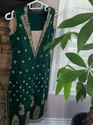Pakistani Dark Green Thread Sequins Small Size Raw