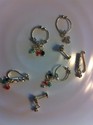 Wholesale Lot 6 Style Nose Rings Rhinestone Color 
