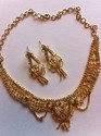 Indian 14ct Gold Platted Jewellery Set Round look 