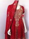 Pakistan Designer Redish Maroon Silk Bridal Weddin