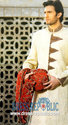 Pakistani Off White Sherwani Copper Embellishment 
