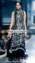 Pakistan Designer Black Sandrine Crinkle Chiffon l