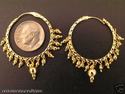 Indian 14ct Gold Platted Earrings Set Dangling Hoo