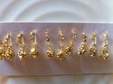 Lot of 12 Indian Nath Nose Rings Long Cubic Zarqon