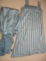 Pakistani Georgette Silk Gray Strips Lined Large N