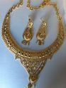 Indian 14ct Gold Platted Necklace Set Earrings Hig