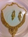 Indian 14ct Gold Platted Necklace Set Earrings Squ