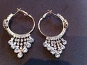 14ct Gold Platted Hoop Earrings Zarqonia Stone Rhi