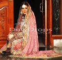 Pakistani Designer T-Pink Balochi Bridal Outfit Ba