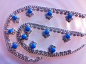 Silver Platted Payal Zarqonia Blue Anklet Salwar C