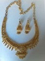 Indian 14ct Gold Platted Necklace Set Jewel Earrin