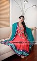 Pakistan Designer Red Georgette Zardozi Dabka Hand