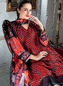 Pakistani Women Fashion Chiffon Dupatta Red Black 