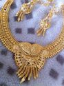 India Gold Platted Set Necklace Earrings Layers Sa