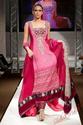 Pakistani Designer Chiffon Pink & Maroon Jamawar C