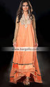 Pakistan Designer Atomic Tangerine Dora Raw Silk &