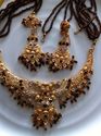 Copper Gold Necklace Earrings Set Salwar GIFT New 