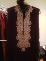 Pakistan Designer Purple Chiffon Antique work Gold