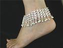 Silver Platted Payal Thick Salwar Anklet Chain Bel