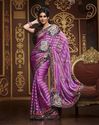 Indian Purple Designer Saree Sequins and Thread wo