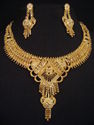 14ct Gold Platted Exclusive Necklace Earring Trian