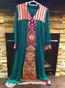 Pakistan Green Chiffon Outfit Purple Gold Salwar B