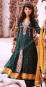 Designer Hot Green with Mustered combination Handw