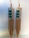 Long Stylish Earring Pair for Causal Occasion Turq