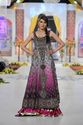 Pakistani Designer Chiffon Grey Fuchsia Pink Long 