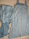 Pakistani Georgette Silk Gray Strips Lined Large N