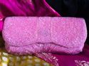 Baby Pink Beaded Style Clutch Purse Salwar Tunic P