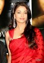 Aishwarya Rai Bollywood Indian Red Designer Saree 