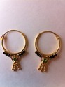 9ct Indian Gold Platted Hoop Earrings Salwar Saree