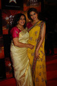 Actress Bipasha in Yellow Pink Silk Saree Heavy Em